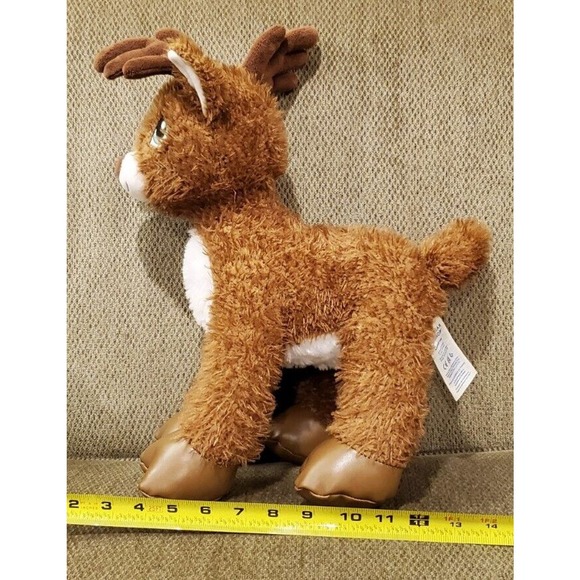2021 Green Embroidered Eyes BAB Reindeer Pleather Feet 6.5"×12"×14" Plush - Picture 10 of 14